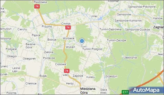 mapa Tumlin-Podgród, Tumlin-Podgród na mapie Targeo